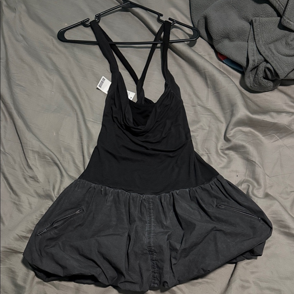 Urban Outfitter’s Silence + Noise Black and Gray Draped Top